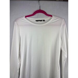Iman Long Sleeve White Top XS Made In Indonesia